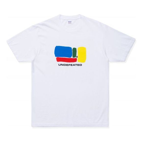 Men's UNDEFEATED Abstract Tee Printing Short Sleeve White 80108-WHITE