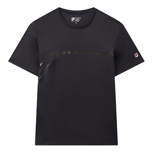 FILA Casual Sports logo Alphabet Short Sleeve Black F11M028104F-BK