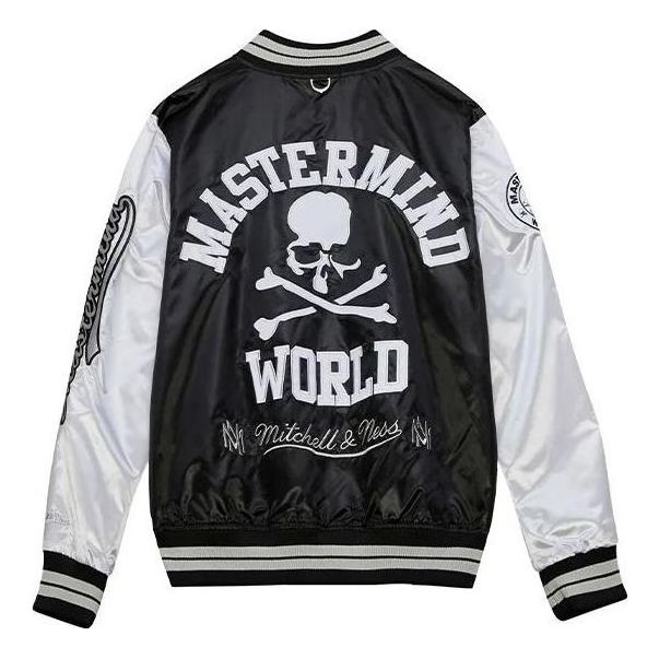 Mitchell & Ness x Mastermind World Lightweight Satin Jacket 'Black White' SJKT7530-CLBYYPPPBLCK