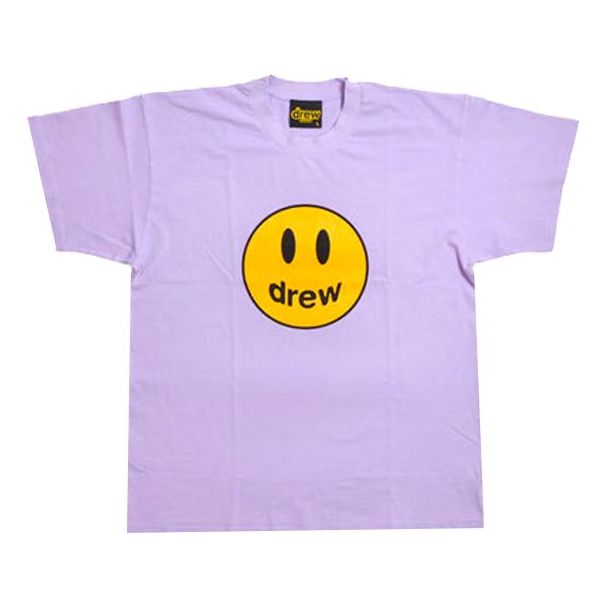 Drew House Smiling Face Printing Short Sleeve Unisex Purple DR0165