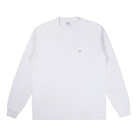 NOAH Long Sleeve Pocket Tee White Round Neck Long Sleeves Unisex PT2FW19WHT