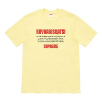 Supreme Week 17 Koyaanisqatsi Tee T SUP-FW20-380-YEL