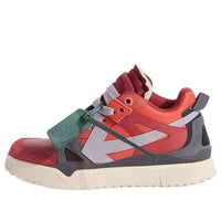 Off-White Sponge Mid-Top Sneakers 'Red Grey' OMIA234F23LEA0022506