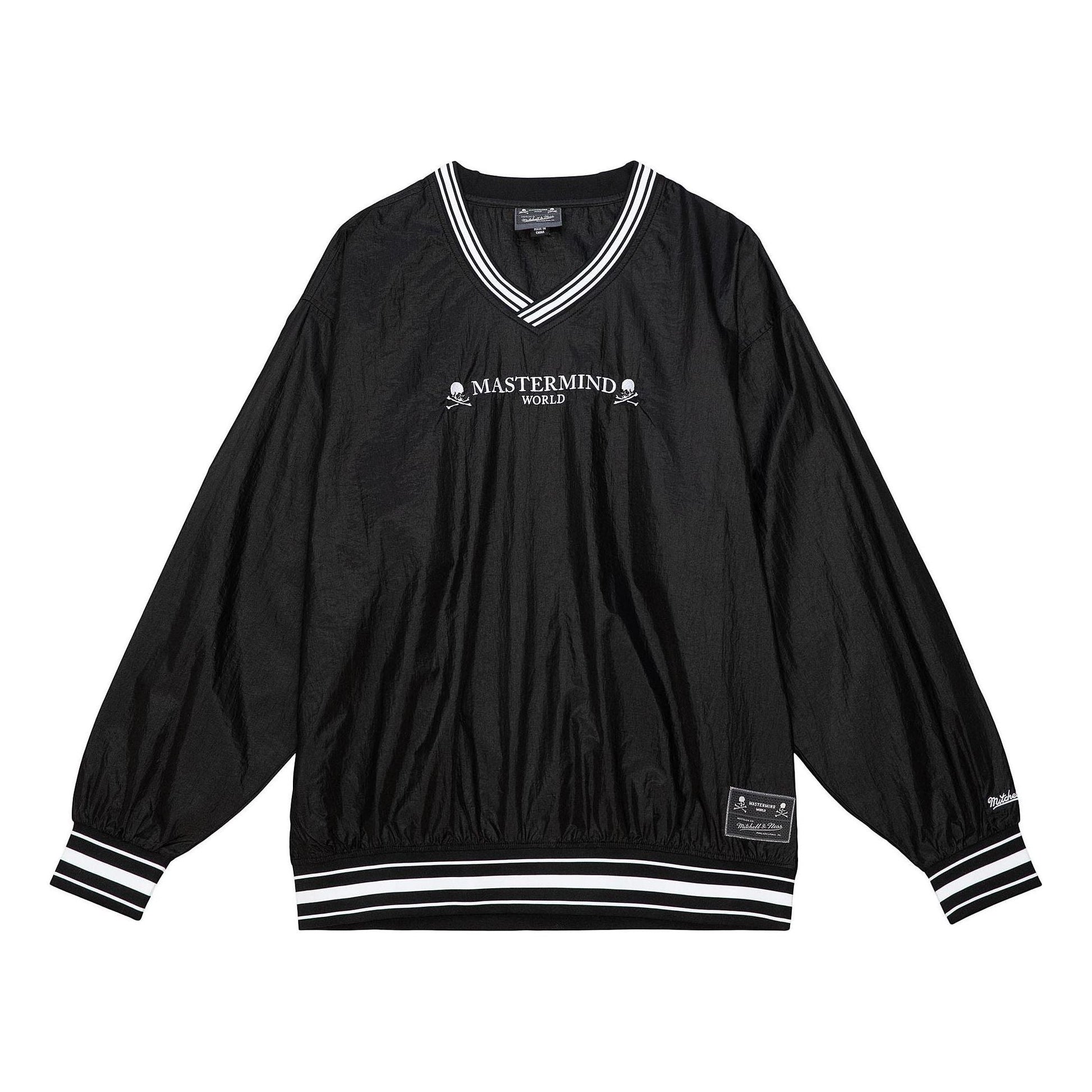 Mitchell & Ness x Mastermind Nylon Pullover Sweatshirt 'Black' TVNC5243-CLBYYPPPBLCK