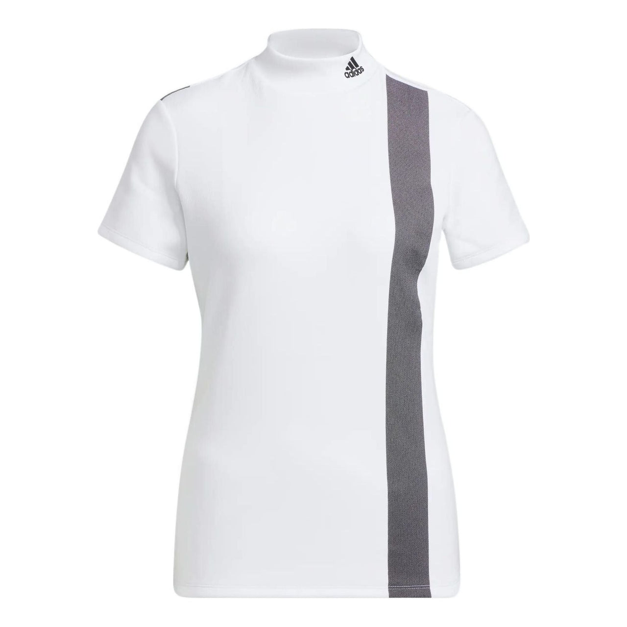 (WMNS) adidas AEROREADY 3-Bar Mock Neck Shirt Asia Sizing 'White Black' HG8253