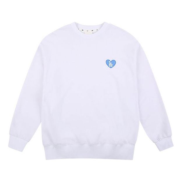 MLB Heart Series Los Angeles Dodgers Small Label Round Neck Pullover Unisex White 31MT09011