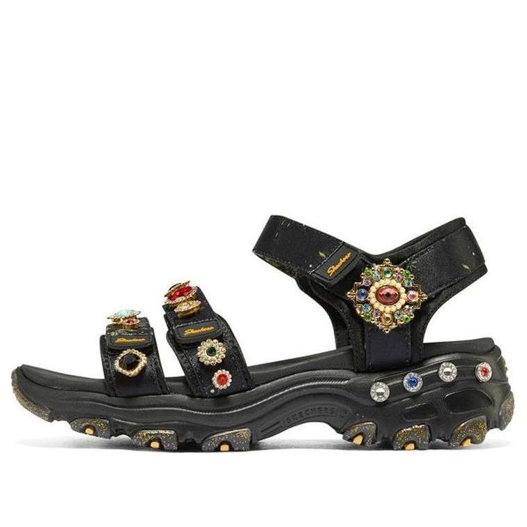 (WMNS) Skechers Premium Heritage D'Lites - Gemtastic 'Black Gold' 149743-BKGD