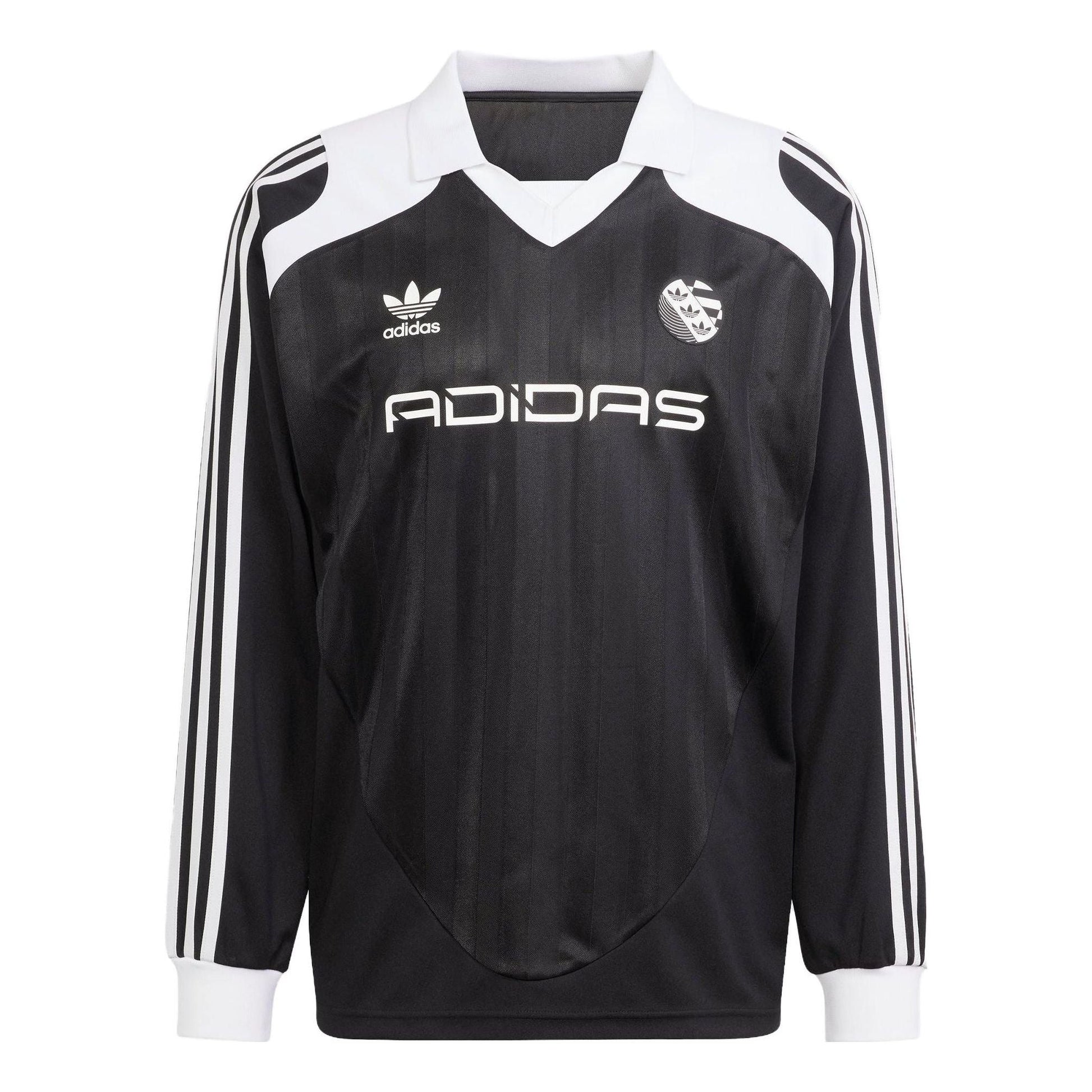 adidas Originals Adilenium Oversized Long Sleeves Jersey 'Black White' IW3642