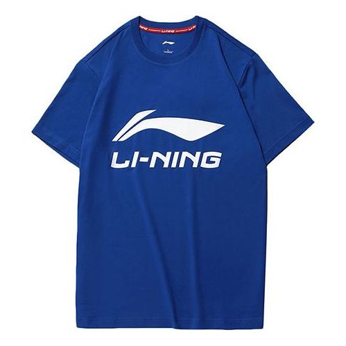 Li-Ning Large Logo Casual Short Sleeve Blue AHSP495-6