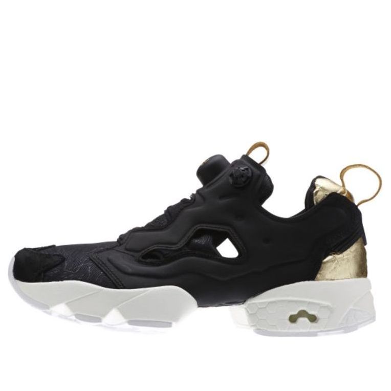 (WMNS) Reebok Instapump fury Sports Casual Shoes 'Black Gold White' V62778