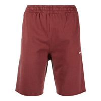 Men's Off-White FW22 Solid Color Logo Printing Sports Shorts Ordinary Version Red OMCI012F22FLE0022801