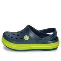 (GS) Crocs Crocband Cutout Detail Round Toe Clogs 'Navy Green' 204537-4K6