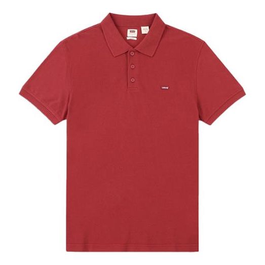 Men's Levis Red Flag Embroidered Polo Short Sleeve Red 35883-0006