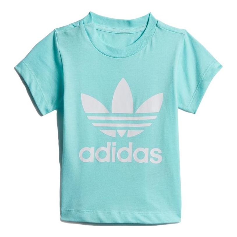 (TD) adidas Trefoil Tee 'Clear Aqua White' FM5592