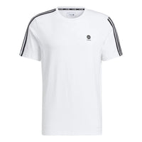 adidas neo Logo Printing Round Neck Sports Short Sleeve White T-Shirt HN8778