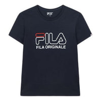FILA Alphabet Logo Printing Round Neck Short Sleeve Blue F51M028131A-NV