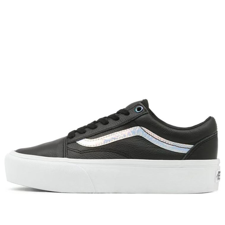 Vans Unisex Holo Sidestripe Old Skool Platform Sneakers Black/White VN0A5KRG98E