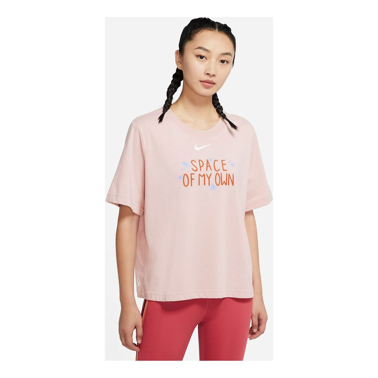 (WMNS) AS W NK DF B. GARDEN SS Tee PINK OXFORD DM7913-601