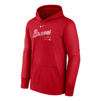 Nike Therma MLB Atlanta Braves Authentic Collection Practice Pullover Hoodie 'Red' NAC3163NAW-J37
