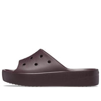 (WMNS) Crocs Classic Platform Slides 'Dark Cherry' 208180-6WD