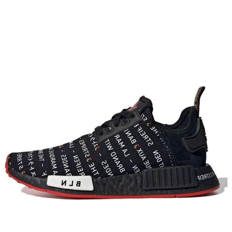 (GS) adidas NMD_R1 'Black White Yellow' EH3200
