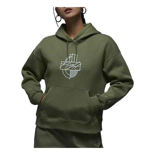 (WMNS) Air Jordan Brooklyn Fleece Graphic Hoodie 'Green' FD7155-340