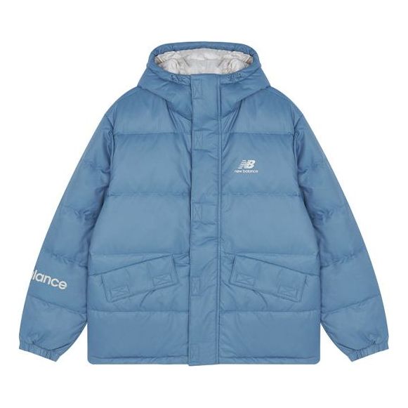 New Balance Logo Down Jacket Asia Sizing 'Sky Blue' AMJ13334-WAB