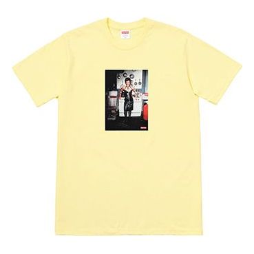 Supreme Nan Goldin Nan as a dominatrix Tee Pale Yellow SS18-0130