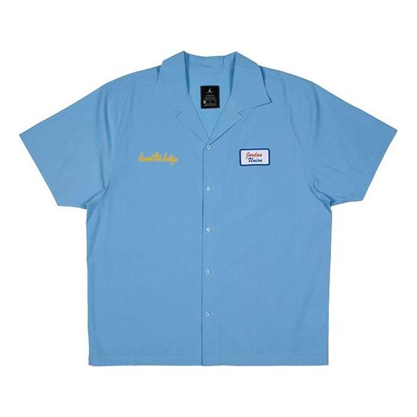 Air Jordan x Union LA Embroidered Logo Short Sleeve Shirt US Sizing 'Blue' CV1356-436