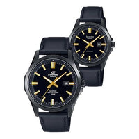 CASIO General EDIFICE & SHEEN Japan / South Korea Fashion Couple Black Analog EFB-106CL-1A&SHE-4542CL-1A