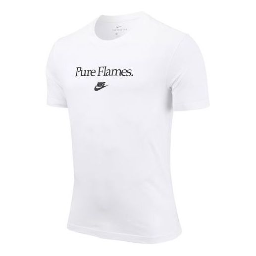 Nike Alphabet Printing Round Neck Short Sleeve White CK9768-100