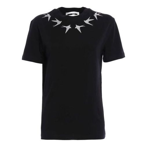 McQ Alexander McQueen Collar Short Sleeve Black 318978-RGH15-1000