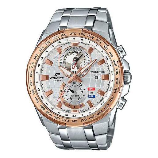 CASIO Quartz EDIFICE Stainless Steel Strap White Watch Dial Mens White Analog EFR-550D-7A2021