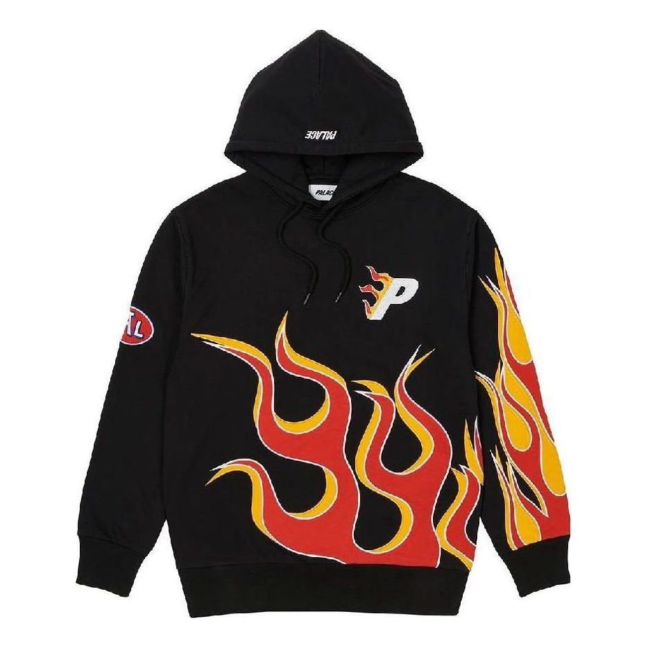 Palace Flame Hoodie 'Black' P22CS180