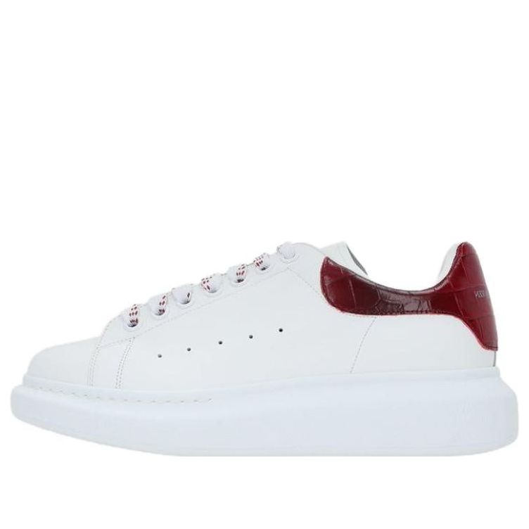 (WMNS) Alexander McQueen Oversized Sneaker 'Burgundy Crocodile' 718233WICG69088