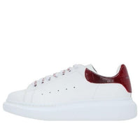 (WMNS) Alexander McQueen Oversized Sneaker 'Burgundy Crocodile' 718233WICG69088