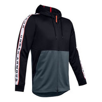 Men's Under Armour Alphabet Printing Hooded Jacket Black Gray 1345543-002