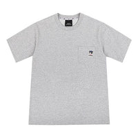 MLB Unisex New York Yankees Embroidery Round-neck Tee Gray 31TSC3031-50M