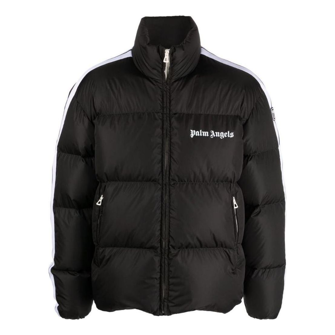 Palm Angels FW22 Classic Track Down Jacket 'Black White' PMED019C99FAB0011001
