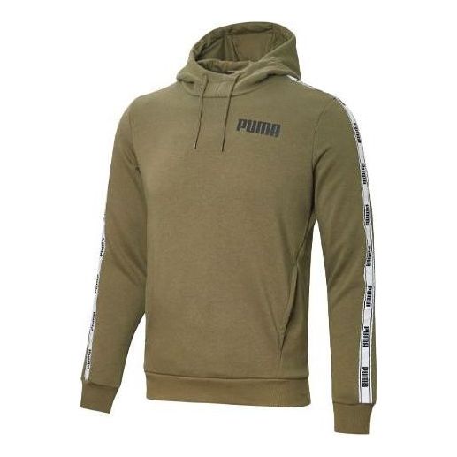 PUMA Taping Fleece Hoodie 'Olivegreen' 845640-03