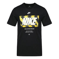 Nike Logo Sportswear T-Shirt 'Black Yellow' 928355-010
