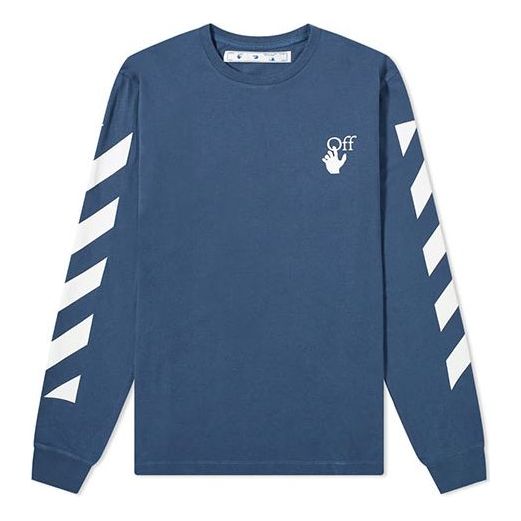 Off-White Arrow Printing Long Sleeves Blue OMAB001F20FAB0084901