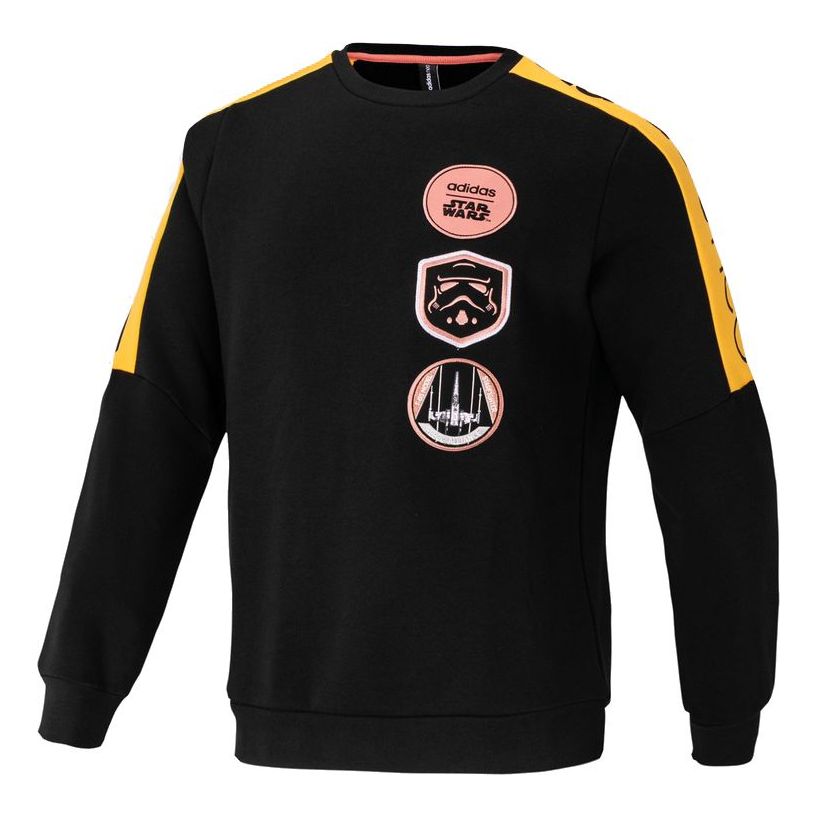 adidas neo M SW SWEAT logo Printing Sports Black EI4539