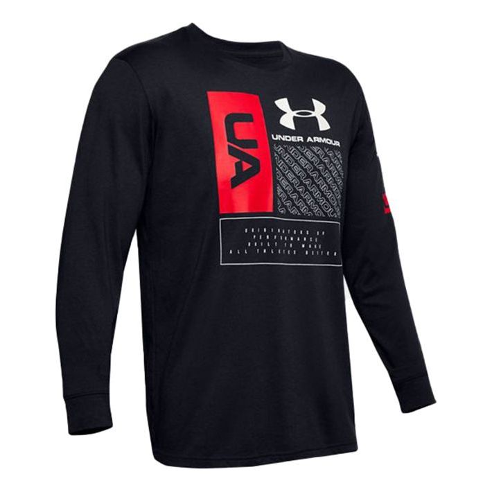 Under Armour Multi Logo Long Sleeve Tee Men's Black 1351623-001