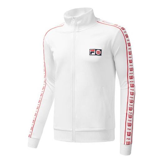 Yellow FILA x Wilson Stripe Knit Jacket White A11M033501F-WT