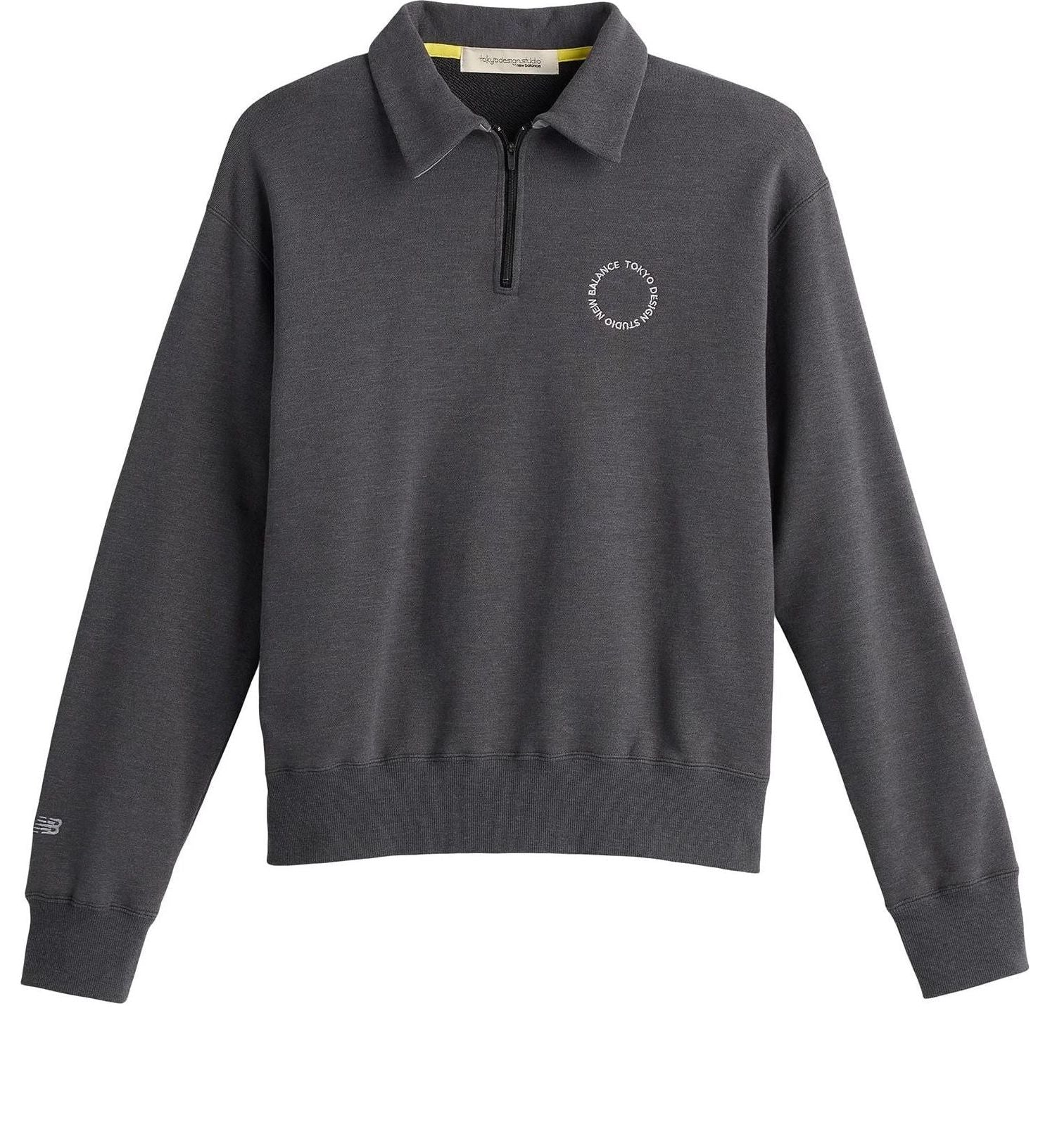 New Balance x TOKYO DESIGN STUDIO Cordura French Terry Quarter Zip Polo Shirt Asia Sizing 'Magnet' UT45171-MGT
