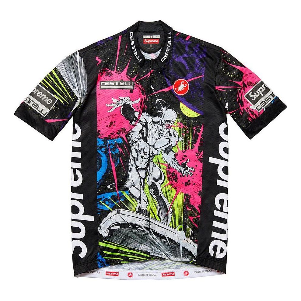 Supreme SS22 Week 14 x Castelli Silver Surfer Cycling Jersey Tee SUP-SS22-830
