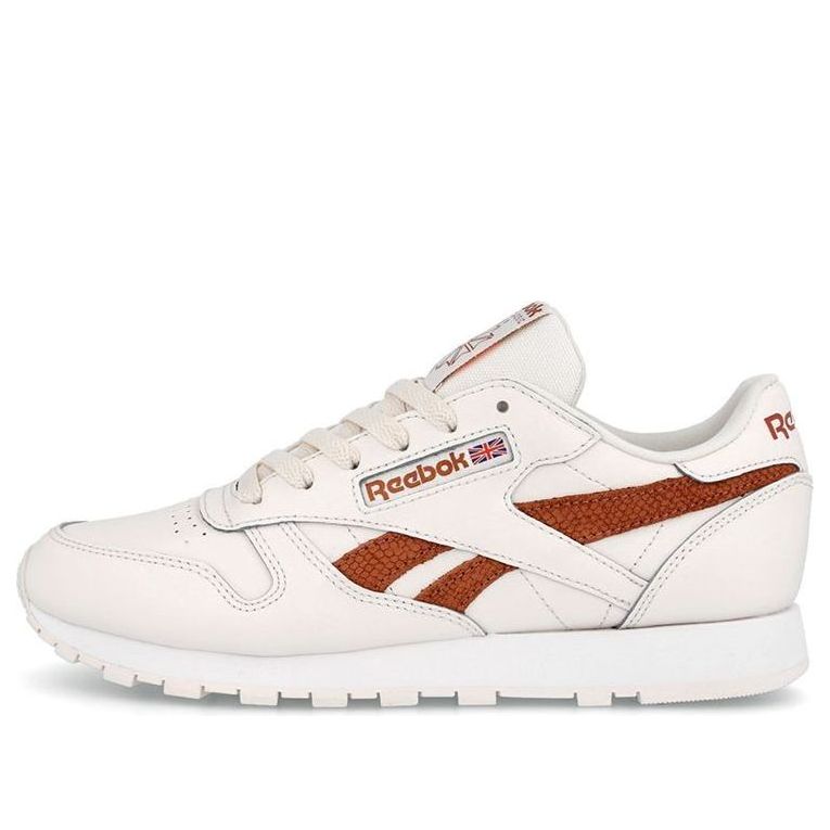 (WMNS) Reebok Classic Leather Sports Casual Shoes 'White Orange' FY5025