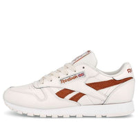 (WMNS) Reebok Classic Leather Sports Casual Shoes 'White Orange' FY5025