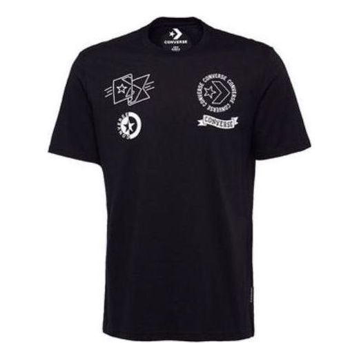 Converse Multi Logo T-Shirt Asia Sizing 'Black' 10008080-A01